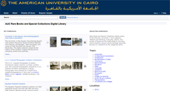 Desktop Screenshot of digitalcollections.aucegypt.edu