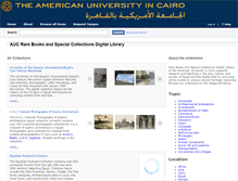 Tablet Screenshot of digitalcollections.aucegypt.edu