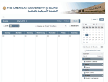 Tablet Screenshot of calendar.aucegypt.edu