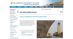 Desktop Screenshot of catalog.aucegypt.edu