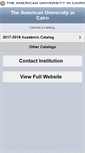 Mobile Screenshot of catalog.aucegypt.edu