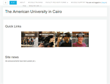 Tablet Screenshot of moodle.aucegypt.edu