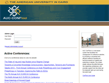 Tablet Screenshot of conf.aucegypt.edu